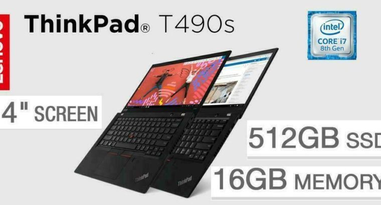 Lenovo ThinkPad T490s – 14 – Core i7 8565U – 16 GB RAM – 512 GB SSD ,NEW OPEN BOX