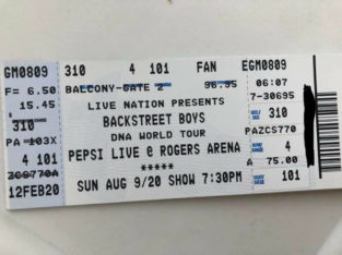 Backstreet boys ticket