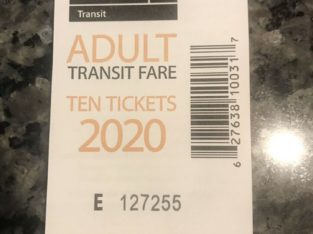 Adult Bus tickets in perfect condition