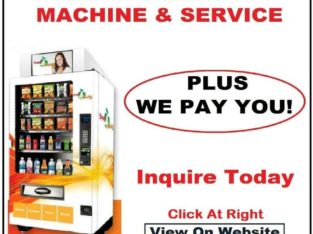 We Pay Profit Sharing To Place A Free Vending Machine In Your Business, Office, Club or Studio etc.