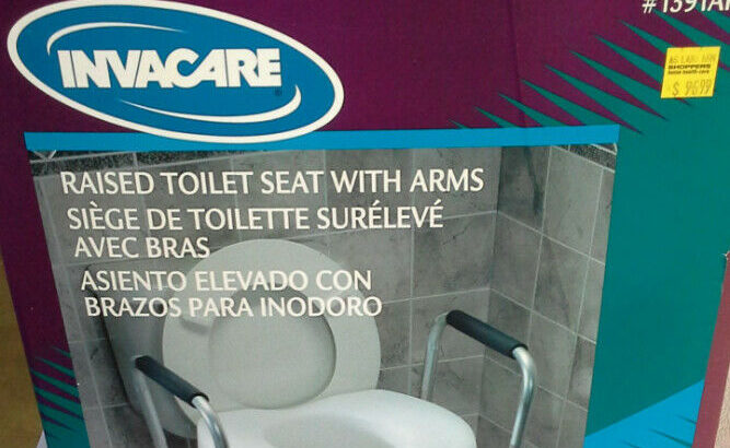 Invacare raised toilet seat with arms$65