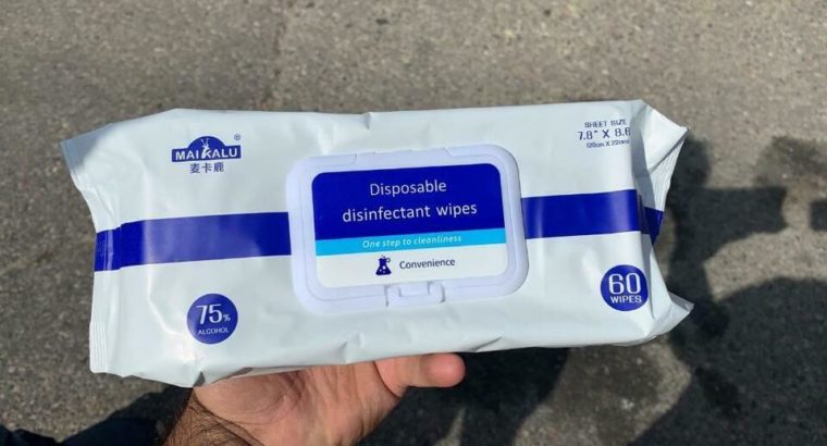 From $7.89 Ea. – 75% Alcohol Wipes Disinfect & Sanitizes 60 Wipes Per Pack – In Stock Better than Lysol with 75% Alcohol