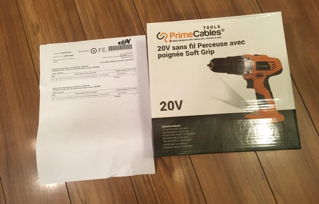 Brand new (unpacked)PrimeCables 20V cordless power drill 35$