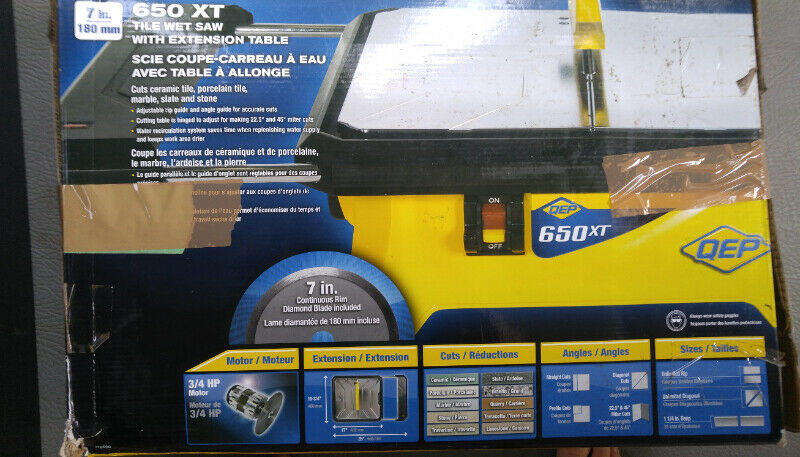 Wet tile saw