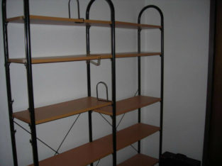 Book shelves adjustable wooden + metal