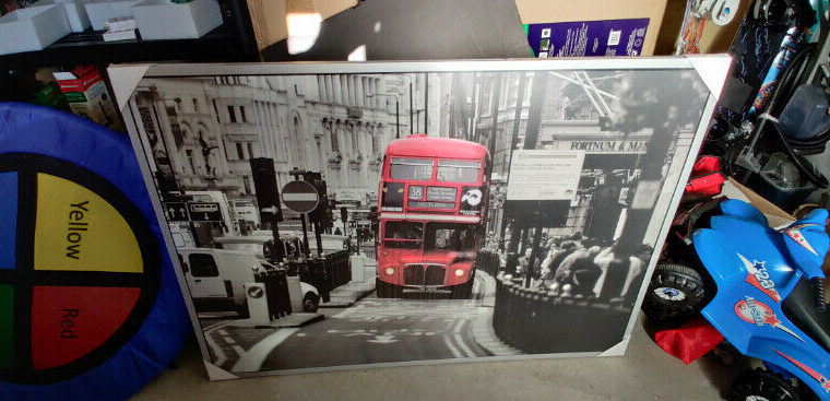 For sale: Giant picture of red double decker bus. NEW