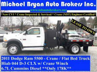 2011 Dodge Ram 5500 – HIAB CRANE / FLAT BED TRUCK *DIESEL* 4X4*