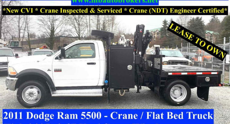 2011 Dodge Ram 5500 – HIAB CRANE / FLAT BED TRUCK *DIESEL* 4X4*