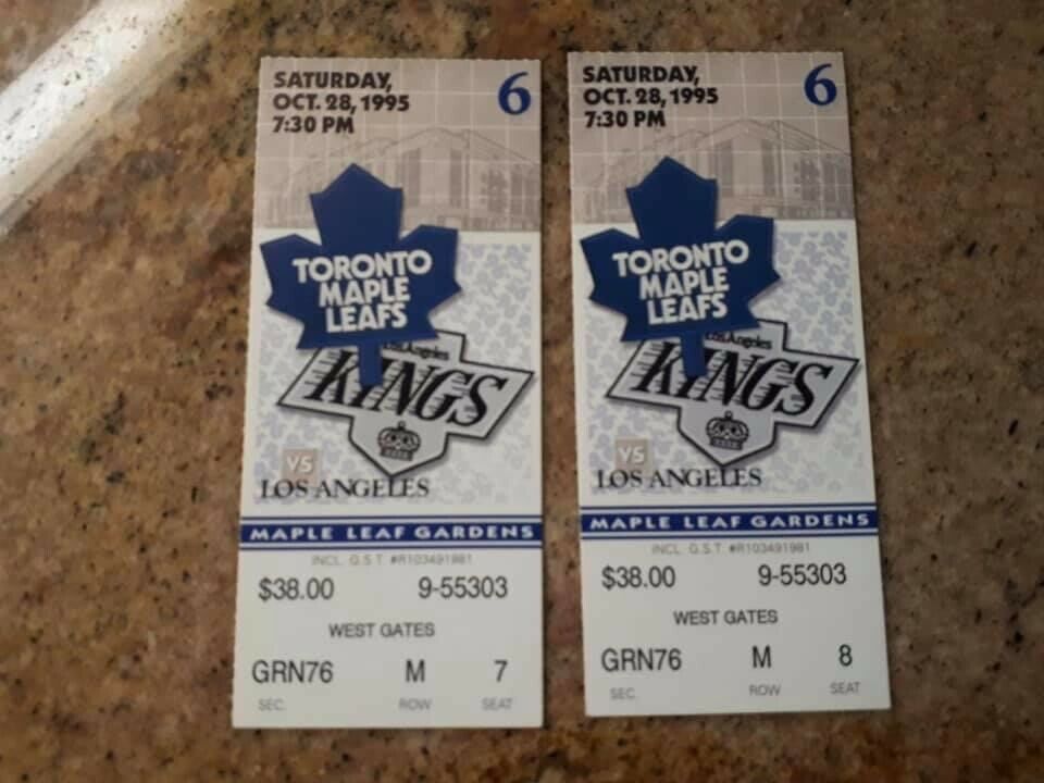 Gretzky Goals 808 & 816 Tickets – Kings vs Leafs – 1995