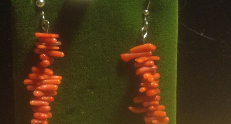 Old EARRINGS Red Corals