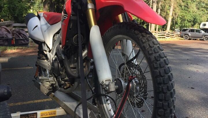 Honda CRF250L with hitch carrier