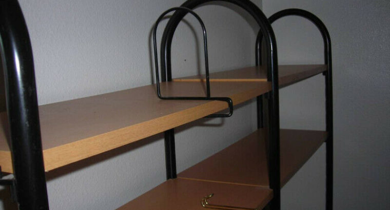 Book shelves adjustable wooden + metal