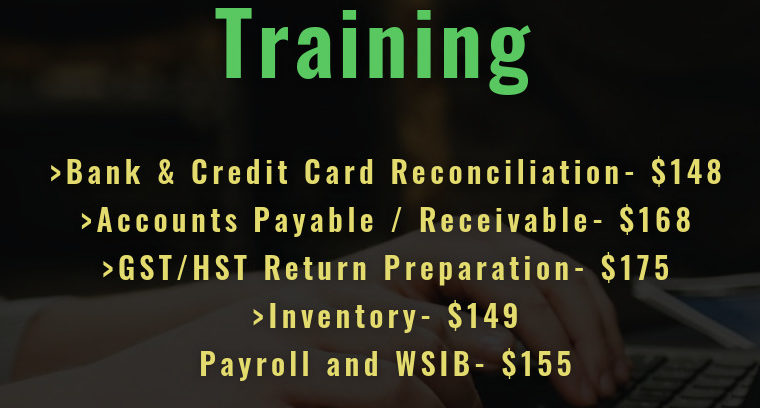 Training – QuickBooks, Accounting, Bookkeeping, Payroll