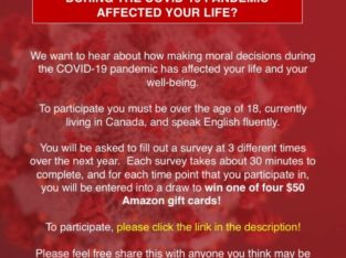 Wanted: SURVEY: HOW HAS THE PANDEMIC AFFECTED YOUR LIFE?