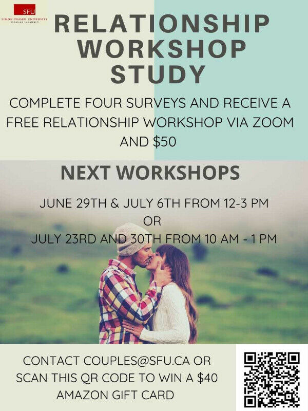 Relationship Workshop – earn $50! (SFU)