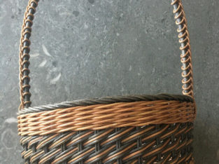 Wicker, Rattan basket with handle