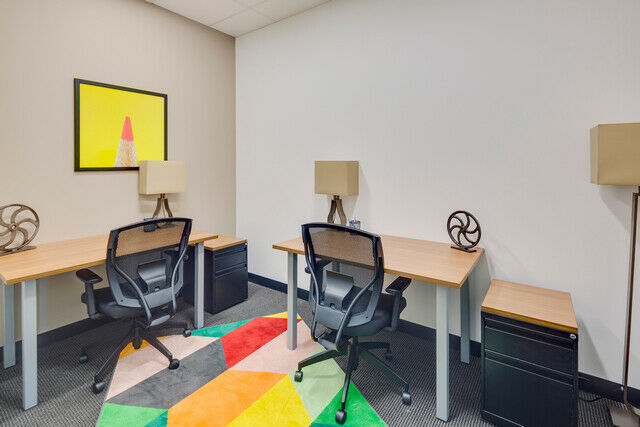Work your way in a private office for three.
