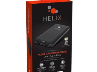 Helix ETHPB10 10k mAh Power Bank with Dual USB-A (Open Box)