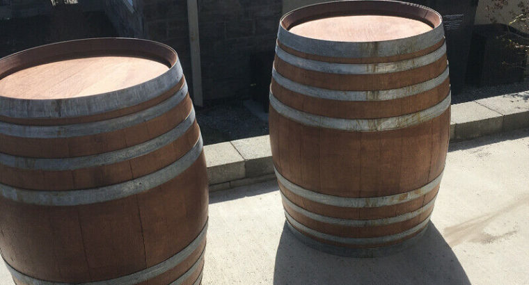 2 French wine barrels
