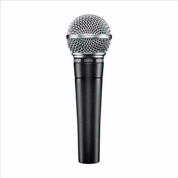 New Shure SM58 Dynamic Vocal Microphone with Mic clip, storage bag and user guide