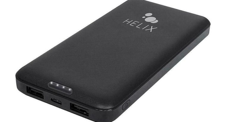 Helix ETHPB10 10k mAh Power Bank with Dual USB-A (Open Box)