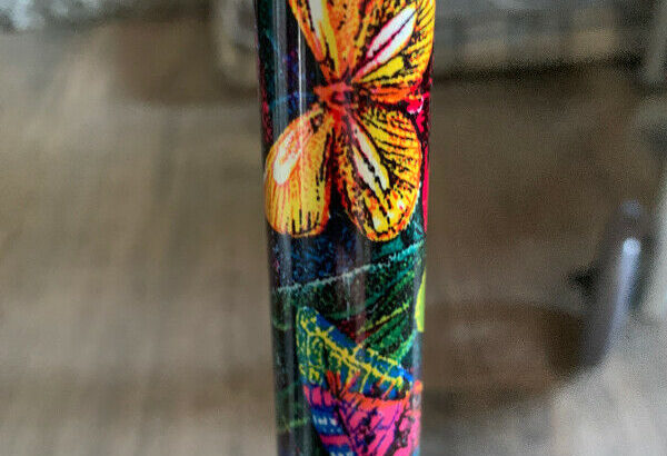 Walking cane with pretty butterfly pattern from Shoppers.