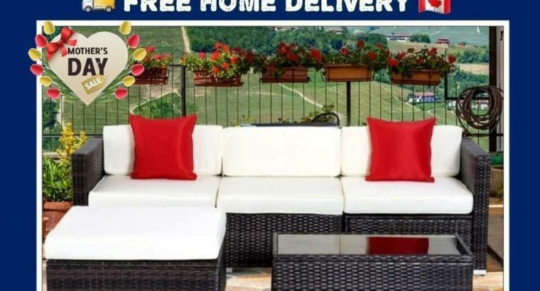 Free Delivery • 7Pc Wicker Patio Sectional Garden Outdoor Furniture Set