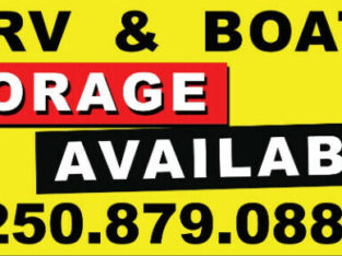 RV and boat storage and more outdoor equipment storage available