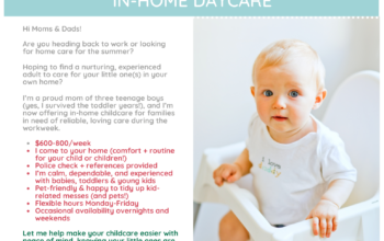 Experienced In-Home Babysitter Available – KW, Cambridge, Guelph